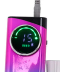 Close-up of Badass Cordless Electric Nail Drill Machine Packing 30000 Rpm Power display showing speed settings.