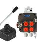 Two-Spool 21 GPM Hydraulic Directional Control Valve For Tractor Loader With Joystick, High-Flow Monoblock Valve With Parts