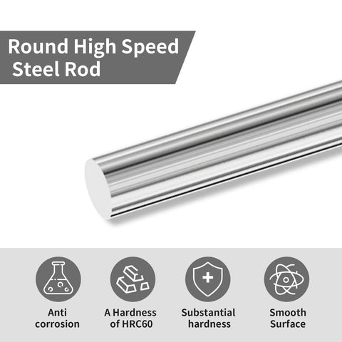 Round high-speed steel rod, 6 mm × 200 mm, lathe bar stock