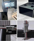 Hella Sturdy Heavy Duty Rectangular Metal Table Legs With Fully Adjustable Steel Frame measuring 10mm and 5cm detailed in images.