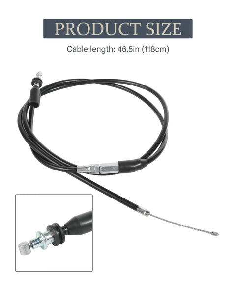 Thumb Throttle Cable Kit For ATV Quad Go Kart Pit Bike 7/8 Inch 22mm Handle - Beefed-Up Pro Grade Aluminum Throttle Assembly With Durable Steel Cable And Rubber Grip Easy Install Replacement Part