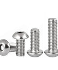 Complete 80 Piece M6 T Nuts And Socket Cap Screws Kit For 1010 Aluminum Extrusion Projects stainless steel screws close-up