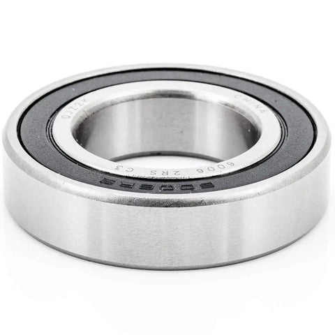 Pro Grade 6006 2Rs Deep Groove Ball Bearings 100 Pack 30Mm X 55Mm X 13Mm showing double rubber seal and steel design.