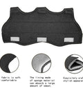 Hard Hat And Welding Helmet Sweatbands Set Of 10, Reusable Cotton Liner Pads, black sweatband with Velcro, close-up details.