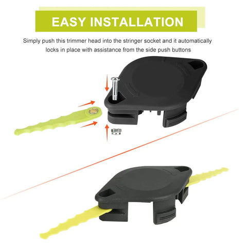 Weed Eater Bladed Trimmer Head With Fixed Dual Blades For Ryobi 18V 24V And 40V Trimmers Fits RY40210 RY40210A ACFHRL2 Includes Six Replacement Blades Easy Install