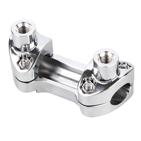 Harley CNC Aluminum One And A Half Inch Tall Handlebar Risers With One Inch Top Clamp Fits One Inch Harley Bars For Sportster XL 883