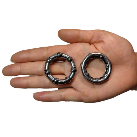 Beefed Up Crank Bearing Set Five Sixteenth Inch Seven Ball Stainless Steel Bearings for MTB Bicycle Bottom Bracket in hand