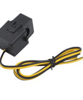 Slick Split Core Current Transformer Clamp With Dead Simple Live Wire Hookup And Bang On Point Five Accuracy For Quick Ev Charger Grid Tracking And Solid 5G Station Power Monitoring, compact design with black housing and yellow wires.