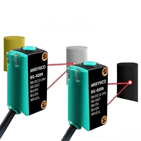Background Suppressed Diffuse Reflection Photoelectric Sensor For 5 To 300 mm Sensing Range, 12 To 24 V DC, NPN Output