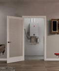 Top Shelf 11.2 GPM Liquid Propane Tankless Water Heater With Indoor Condensing Build installed in a residential closet.