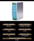 Industrial 12V 120W DIN Rail Power Supply With UL 508 TÜV Certification, Short Circuit And Overload Protection, High Efficiency, Beefy And Reliable For Control Panels And Semiconductors, metal housing, 40 mm wide