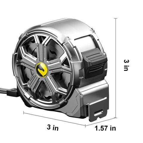 25 Foot Stainless Steel Tape Measure With Waterproof And Rustproof Build For Tough Construction Sites Retractable Hollow Shell Design For Quick Mud And Water Discharge Easy To Clean Dustproof Durability For Real Pros On The Job, 3 in view
