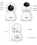 Diagram of 2K 3MP Wireless Pet Camera And Baby Monitor For Home Security Nanny Cam For Pets And Kids 360 Degree Pan 2 Way Audio