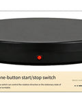 Detail of one-button start/stop switch on Heavy Duty 24 Inch Motorized Electric Turntable Stand With Remote Control.