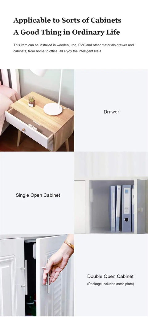 Phone As Key Keyless Smart Drawer Lock For File Cabinets Desks Bookcases And Nightstands App Unlock Anti Theft Security Child Safe