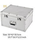 Aluminum Hard Tool Box Case With Removable Foam Insert, Portable Storage Toolbox Carrying Case for DIY Repairs, durable aluminum chest, size 50x42x30.5 cm.