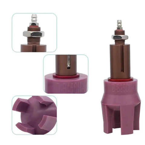 High Temperature Mechanical Arm Gripper With Flexible Four Jaw Pneumatic Clamp And Silicone Soft Clamp Gripper Heavy Duty Pick And Place Tool Model B35CH-4Y For Industrial Use, showing front and close-up views.