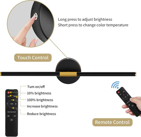Black And Gold Rechargeable Wall Sconce Set Of Two Packing An Epic 8000 Mah Battery features touch and remote control options.
