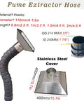 Tough As Nails Flexible Welding Smoke Extract Arm Kit With Sleek Stainless Steel Hood And Multiple Sizes Fume Extraction Hose with 110mm diameter.