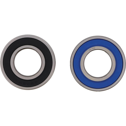Front Wheel Bearing Kit For Harley CVO Road Glide Ultra 2015 2016 Replacement Meets OEM Specs And Delivers Smooth Ride With Easy Install And Long Lasting Performance, showing two bearings with black and blue seals.