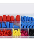 Top Quality Conical Silicone Stopper 125 Piece Assortment Kit For Various Tubing Needs. case with assorted silicone stoppers