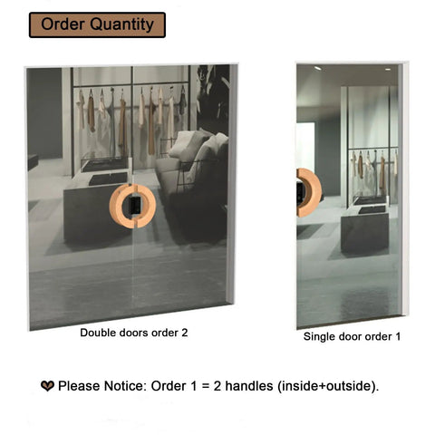 Moon Shaped Sliding Barn Door Handle 200 Mm Diameter Back To Back Wood Pull For Sauna And Glass Doors Front Doors Commercial Push Pull Handle Modern Half Round Design For Grips Like A Boss, on glass double and single doors