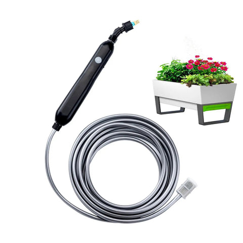 Electric Plant Sprayer Battery Powered Wand Automatic Handheld Watering Sprayer Telescopic Reach coiled hose and garden pot