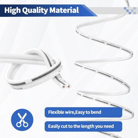 Flexible 100 Ft 22 AWG 2 Pin Garage Door Wire, easy to bend and cut, with high-quality material, for sensors and control stations