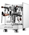 Front view of a Barista Grade Semi Automatic Espresso Machine With E61 Brew Head And Rotary Pump PID Temp Control Stainless Steel Build