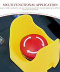 Yellow Emergency Stop Button Cover Kit For Control Panels And Push Button Switches With 22mm Mounting Hole High Visibility Waterproof Durable Plastic Protector To Prevent Accidental Presses, red button cover on panel