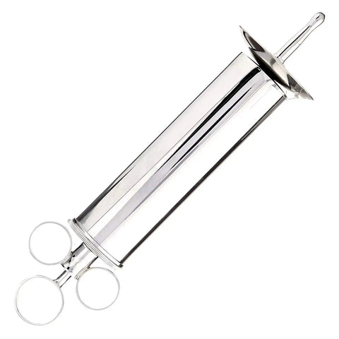 Brass Ear Wax Removal Syringe With Chrome Finish 4 Oz Built Tough Easy Home Irrigation Tool For Household Use EMTs Firefighters Police Medical Students Schools And Hobbyists Everywhere, chrome brass syringe