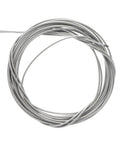 Coiled bicycle brake cable in silver tone, suitable for Pair Of Variable Speed Bicycle Shifters Shift Levers accessory.
