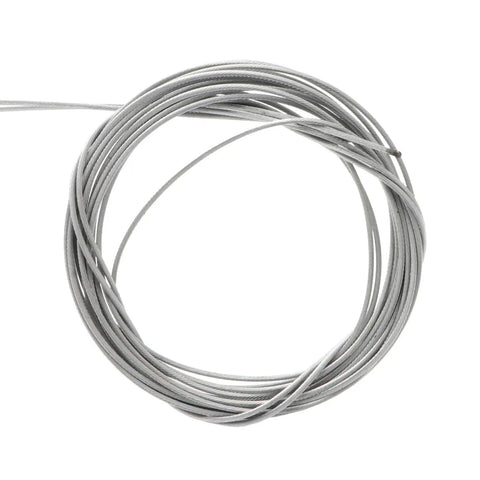 Coiled bicycle brake cable in silver tone, suitable for Pair Of Variable Speed Bicycle Shifters Shift Levers accessory.