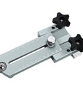 Ultra Thin Ripping Jig For Table Saw And Router Band Saw Aluminum Alloy Woodworking Guide With Inch Scale Fits T Tracks And Miter Slots Beefed Up For Clean Accurate Cuts, top view showing inch scale markings and adjustment knobs.