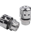 Solid NPT Threaded Breather Cap Reducer For Hydraulic Oil Tank Vent Filter 40 Micron Filtration showing chrome design and threaded fitment.