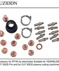 24 Piece IPT40 Plasma Cutter Consumables Kit For YESWELDER Cut 55DS Pro And Cut 65DS Brass Electrodes and Stainless Nozzles