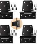 Dang Tough Heavy Duty Gate Hinges With Smooth Self Closing Springs And No Sweat Mounting Hardware on black background.