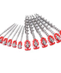 Beefy Aluminum Ground Anchors Set For Tents And Outdoor Gear displayed with spiral blade grip rustproof heavy duty stakes