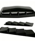 High Performance 3D Aerodynamic Hood Vent Cover For Tesla Cybertruck Sports crisp three-piece black design with diversion grooves