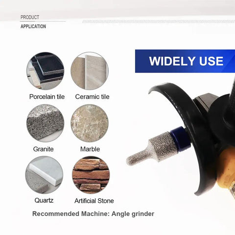 Diamond Finger Milling Bits Built Tough For Enlarging Shaping Rounding Bevels In Existing Holes On Porcelain Tile Ceramic Marble Granite