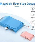 Magnetic Sewing Machine Seam Guide 4 In 1 Edge Guide With Built In Seam Ripper And Ruler for beginners showing blue ABS plastic tools