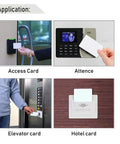 Application of 13.56MHz RFID M1 Cards ISO14443A Blank PVC Cards for access, attendance, elevator, and hotel systems