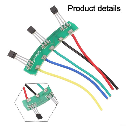 Solid E Bike Hall Sensor Replacement For Two Wheel Electric Scooter Motor 120 Degree 3144 3413 Hall Plate Circuit Board With Cable close-up view.