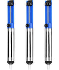 Desoldering Vacuum Pump Solder Sucker Kit 3 Pack With One Handed Operation Unparalleled Suction, silver and blue design