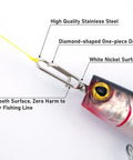 Power Speed Clips for Fishing High Strength Stainless Steel Quick Change Lure Connectors with lure and annotations