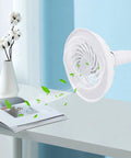 E27 Ceiling Fan with LED Light 5-Blade Modern Lamp 5.79inch Fan Lamp Adjustable Speed with E27 Lamp Head AC85V-265V blowing soft wind.