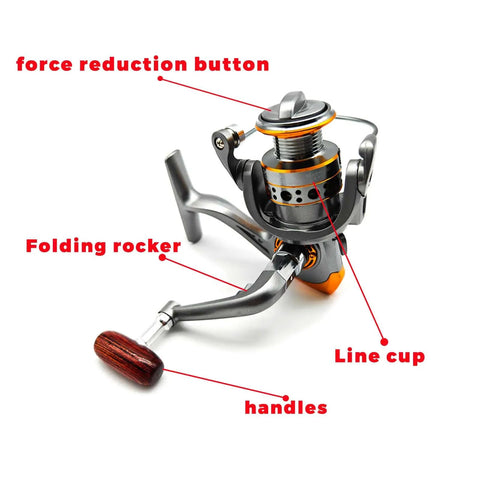 Freshwater And Saltwater Spinning Reel With CNC Alloy Line Cup 2000 Size 5.2 To 1 Gear 22 Lb Max Drag Smooth Casting