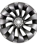 Top Shelf Reconditioned Factory Alloy Wheel Rim 20X9 Inches Satin Black direct bolt on fit for Tesla Model 3 2021 to 2023, front view.