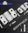 Built Like A Tank French Cleat Picture Hanging Kit With Six Stainless Steel Wall Mount Brackets And Anchors For Zero Sweat Art Gallery Displays And Outdoor Bird Feeders Setup, featuring stainless steel brackets and anchors.