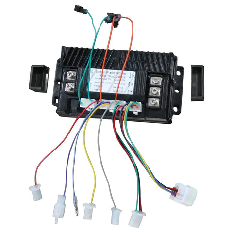 Full Throttle 72V 1000W Brushless DC Motor With Gearbox And Sine Wave Speed Controller Kit, wiring harness setup view.